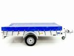 Koch-Anhänger 150x300cm 750kg|Typ U7|Koch Anhänger 750 kg Flachplane Profi blau – Bild 2