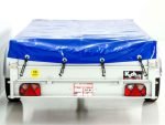 Koch-Anhänger 150x300cm 750kg|Typ U7|Koch Anhänger 750 kg Flachplane Profi blau – Bild 4